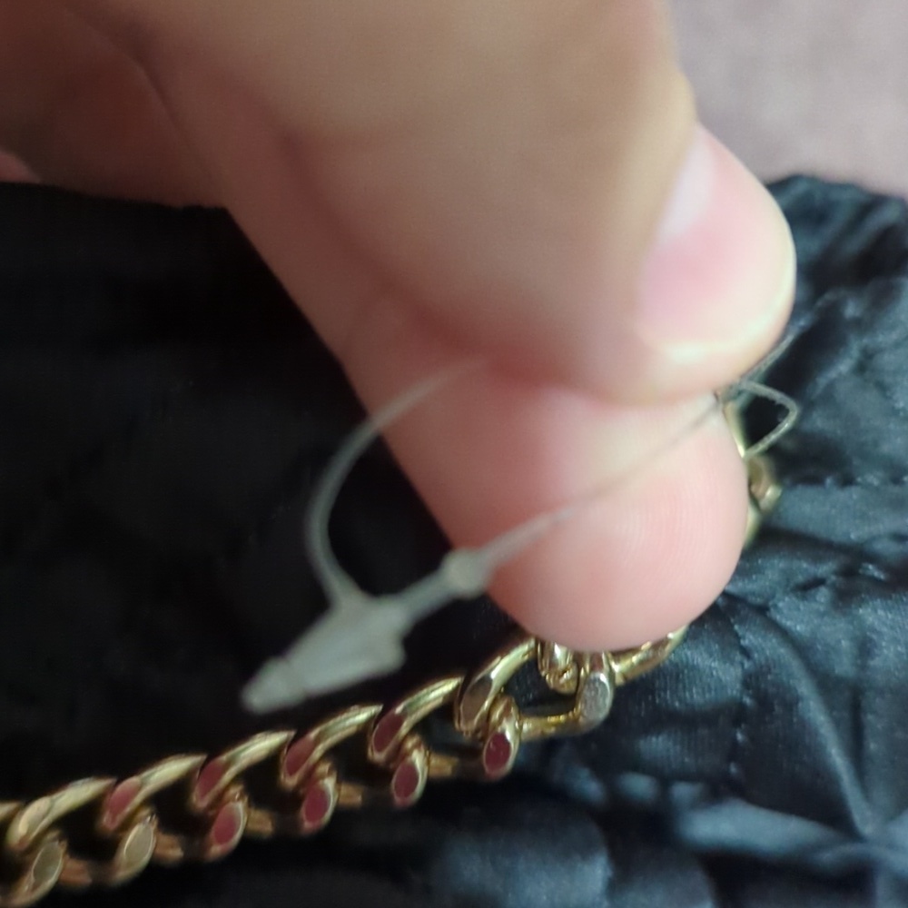 🌟NWOT Black Small Night Bag With Gold Chain And Pearl Accents - Picture 6 of 8